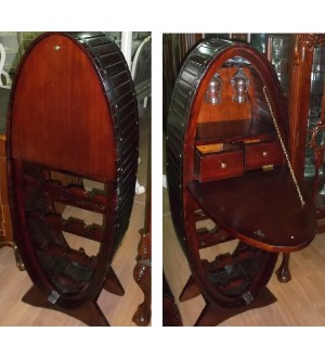 MK-WN05. Christian wine cabinet. Винная стойка (массив красного дерева), цвет:  Antique (вишня)  